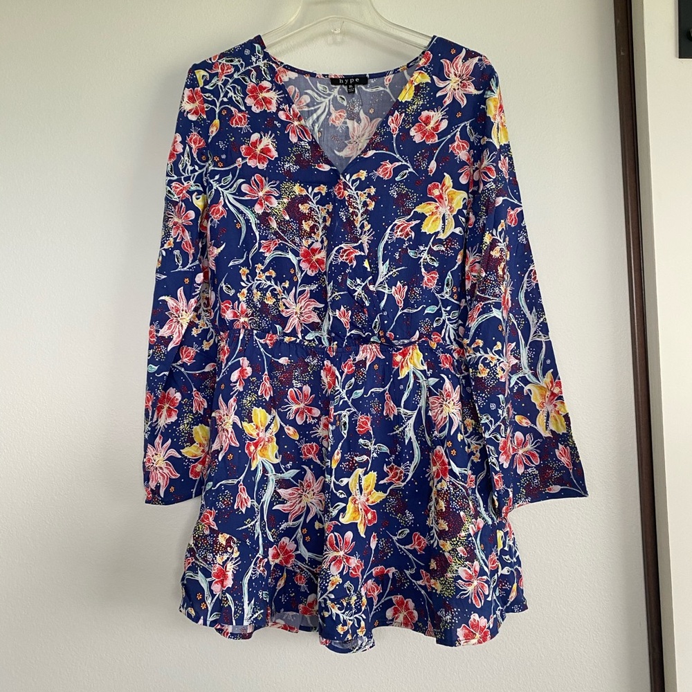Hype floral romper with ruffle size XL